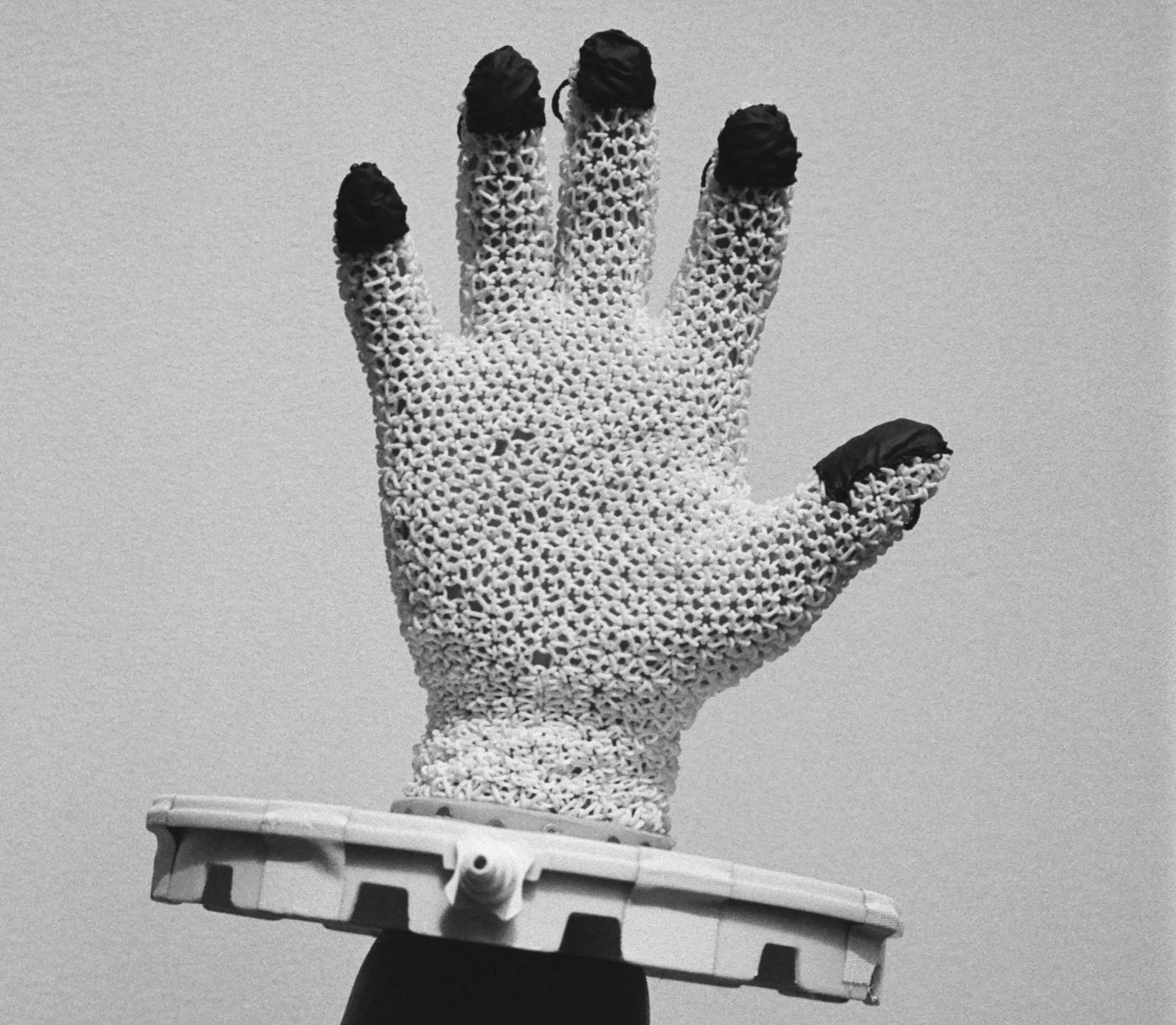A printed Starsuit glove